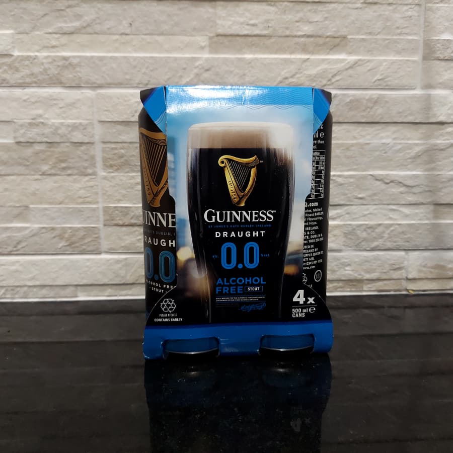 A 4pack of guinness 0.0 cans